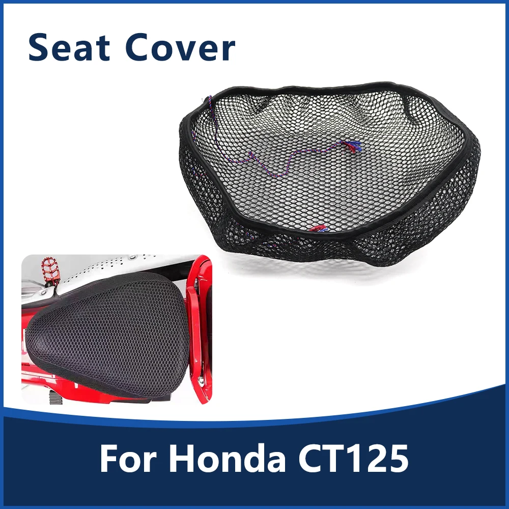 

For Honda CT125 CT 125 125CT Motorcycle Seat Cover 3D Mesh Fabric Non-Slip Breathable Cushion Heat Insulation Scratch Protection