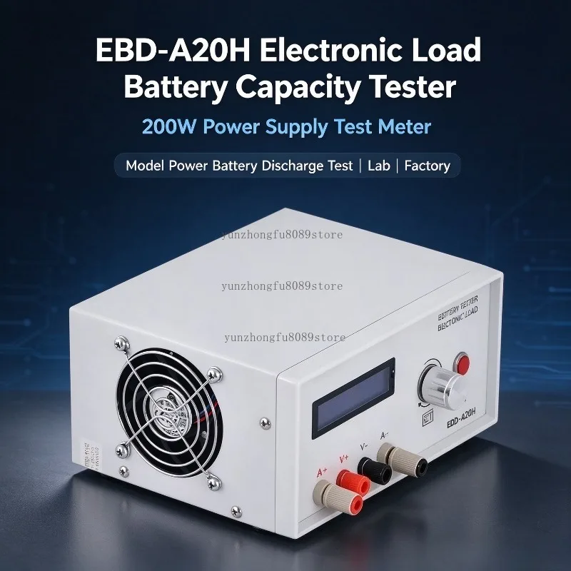 EBD-A20H Electronic Load Battery Capacity Tester, 200W Power Supply Test Meter, Model Power Battery Discharge Testing Instrument