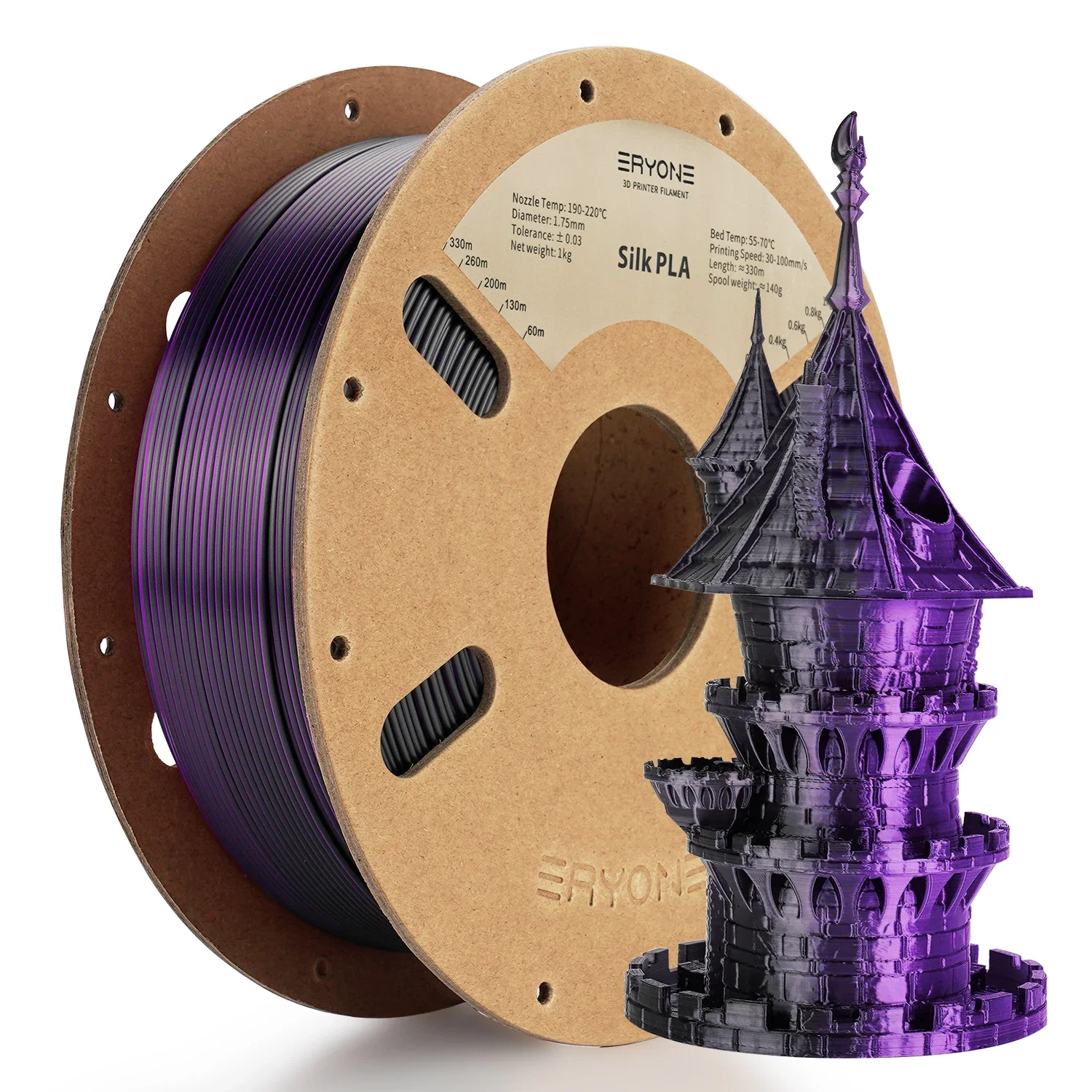 

ERYONE Promotion Dual Color Series Matte PLA And Silk PLA 1.75mm For 3D Printing FDM Printer Fast delivery New Arrival1KG Spool(