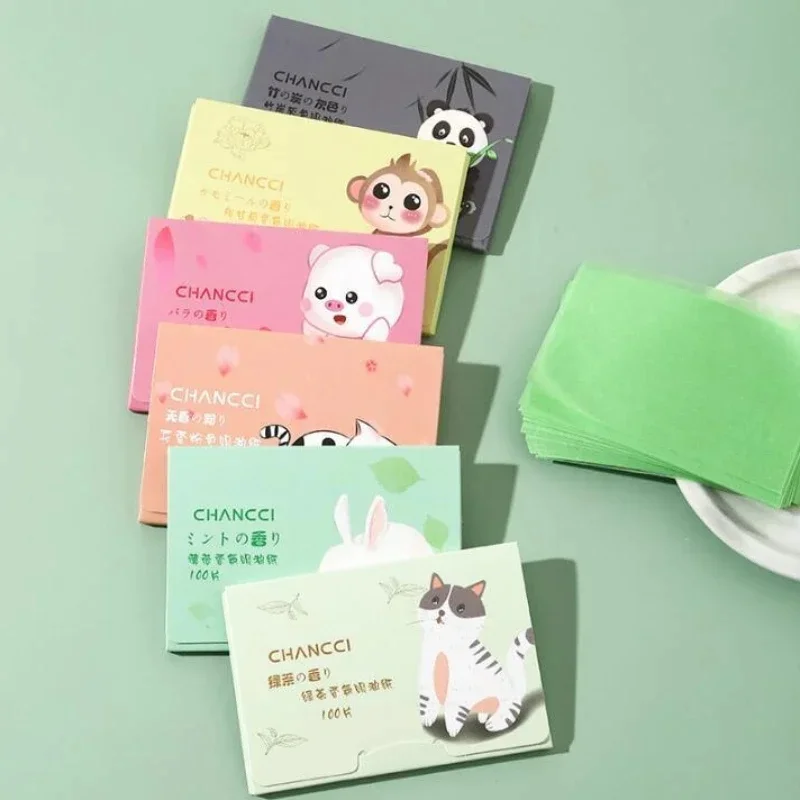 100-400pcs Face Absorbent Oil Control Paper Green Tea Wipe Oil Removal Absorbing Sheet Matcha Oily Face Blotting Paper Wholesale