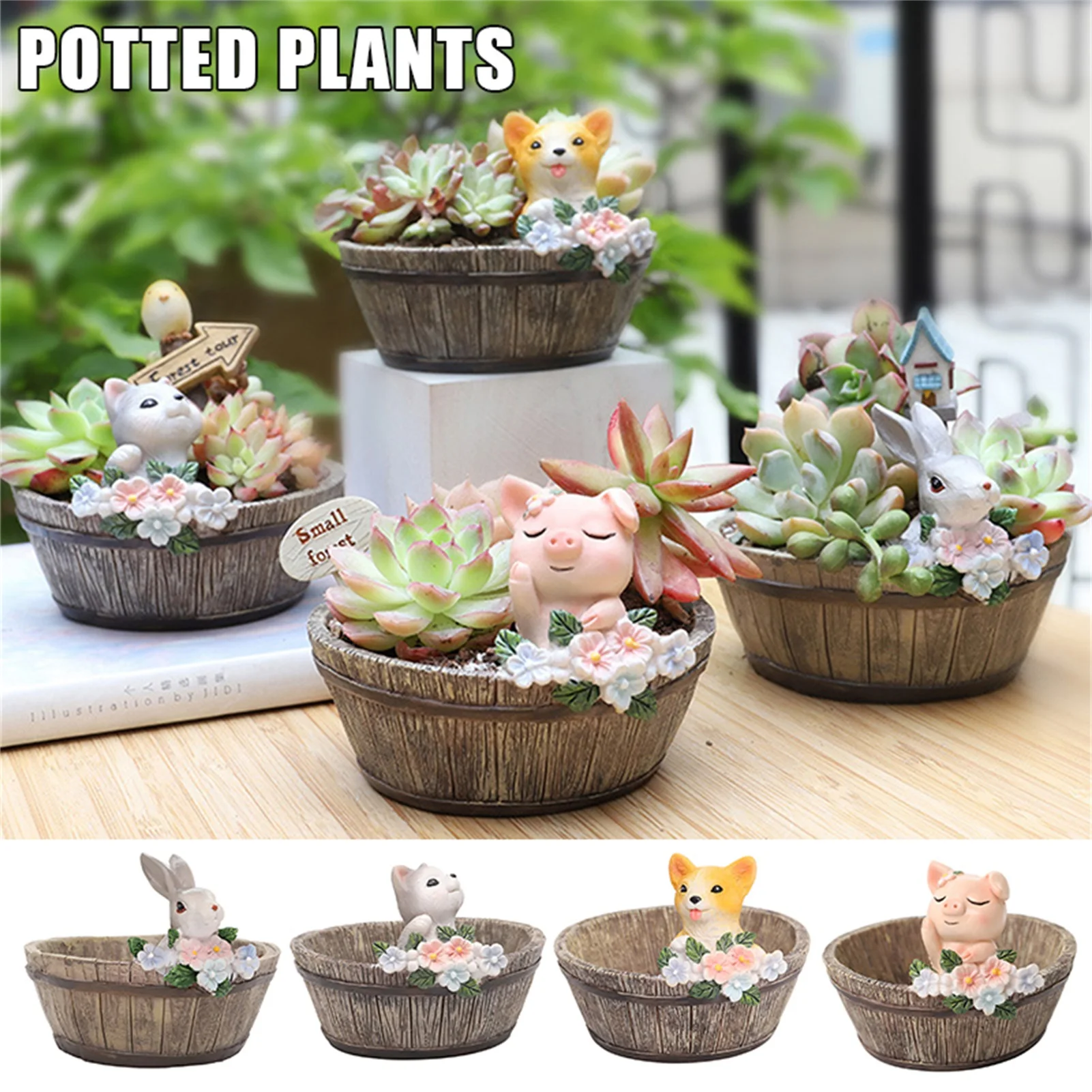 

1pcs Flower Pots Farmhouse Style Mini Planter Cute Appearance Succulent Pots for Family Friend Neighbor Gift Garden Supplies