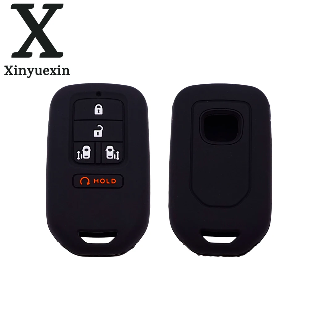 Xinyuexin Silicone Car Key Cover Case Fob for Honda STEPWGN Odyssey Freed HR-V Accord CR-V Pilot Civic 5 Button 2 Pcs/lot