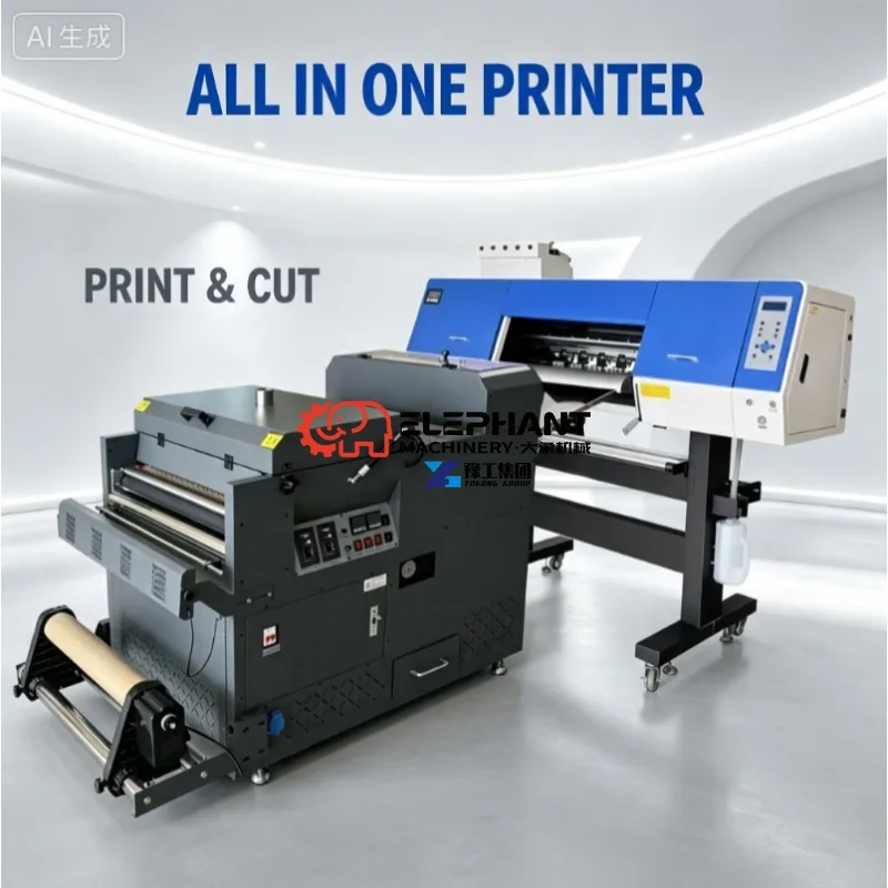 DTF Pro 2 Head Tshirt Printing Machine New Condition Auto Clean Circulation Bluetooth & Wifi Connectivity DTF Printer
