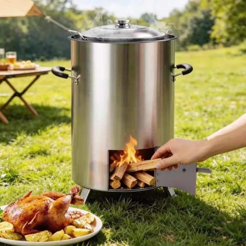 firewood stove roast chicken stove outdoor new type barbecue stove charcoal roast duck stove   c