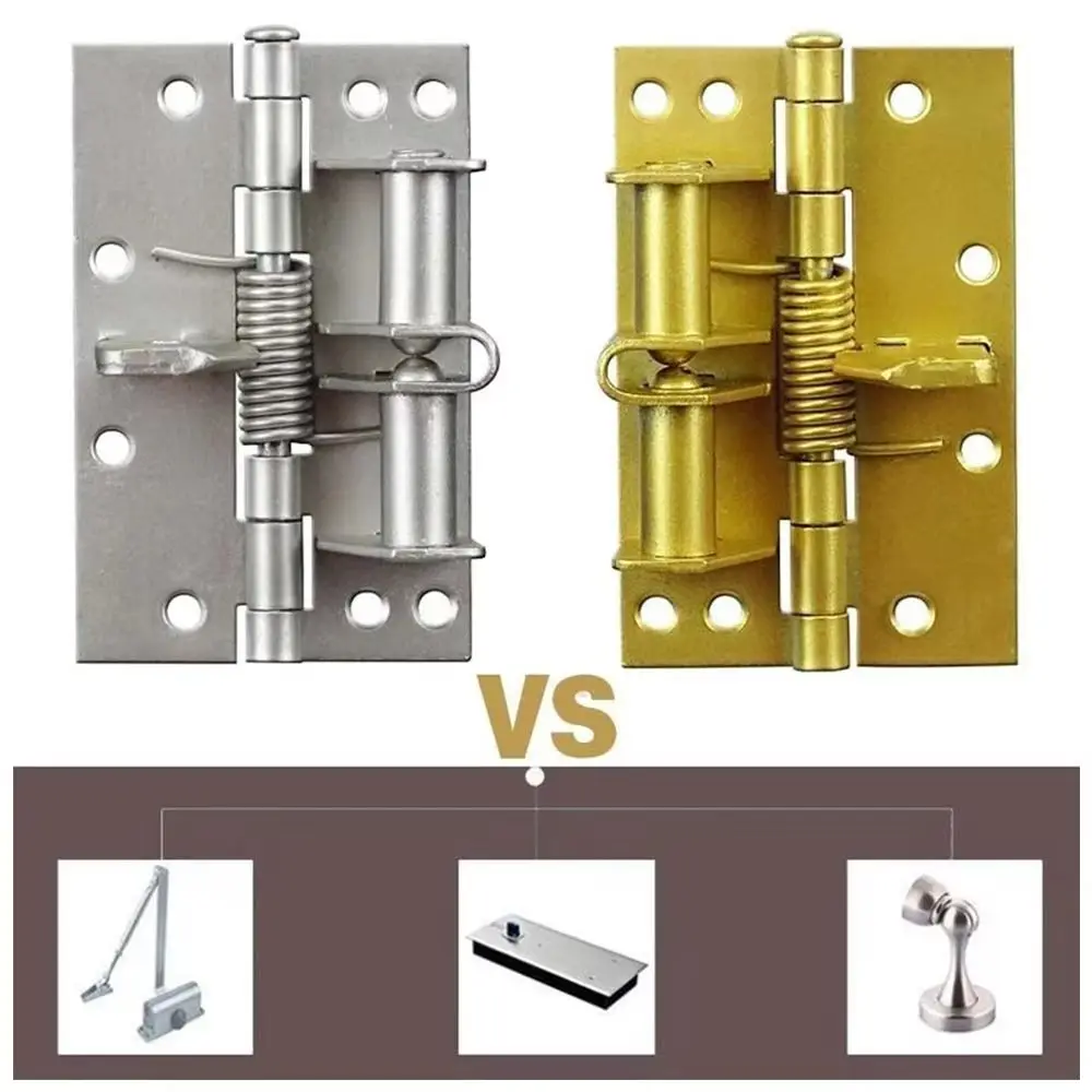 90 Degree Door Closer Self-Closing Positioning Automatic Closing Hinge Right Angle Noise Reduction Invisible Door Spring Hinge