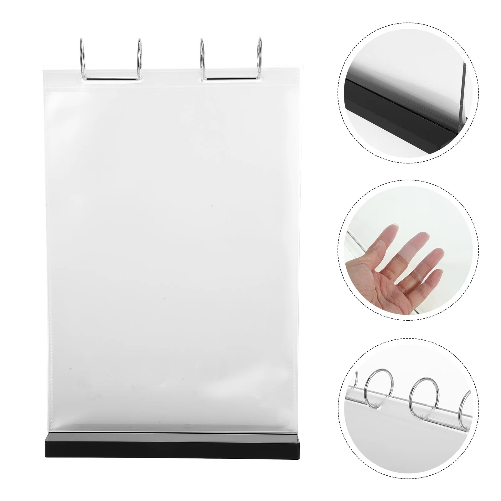 

Acrylic Menu Display Stand Double-Sided Flip Clear Table Sign Holder Poster Display Rack for Cafes Restaurants Coffee Shops