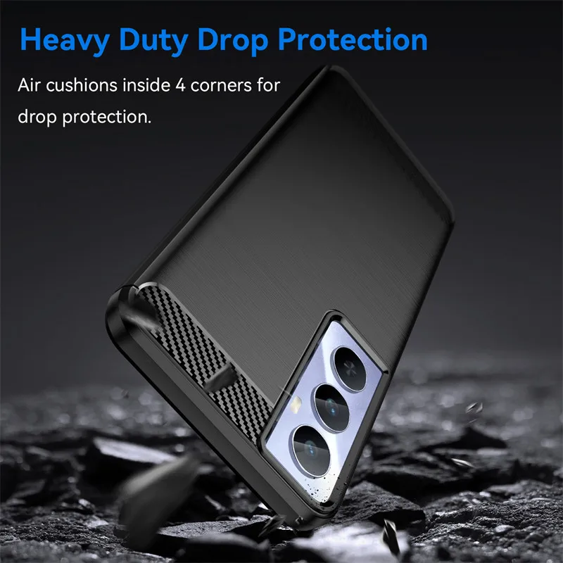 For Realme C65 4G Case Realme C65 4G Cover Luxury Silicone Brushed Shockproof TPU Protective Phone Back Cover For Realme C65