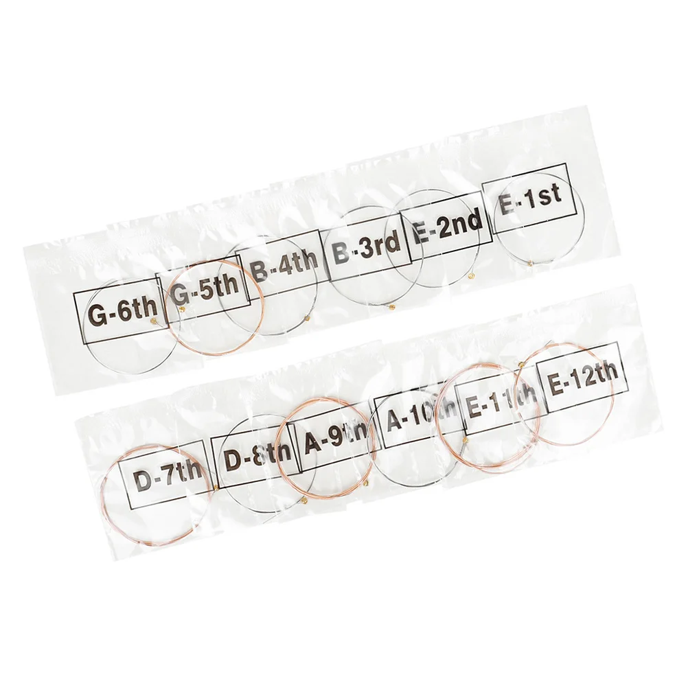 

12 Pcs Guitar Strings Parts Acoustic Ballad Accessories Bronze Supplies