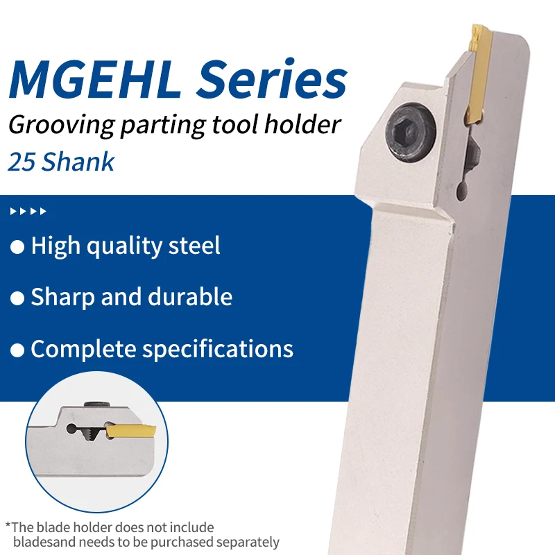 Pemegang alat bubut CNC untuk pembuatan alur lingkaran luar dan pemotongan MGEHL2525 pisau terbalik bubut presisi tahan getaran diameter luar.