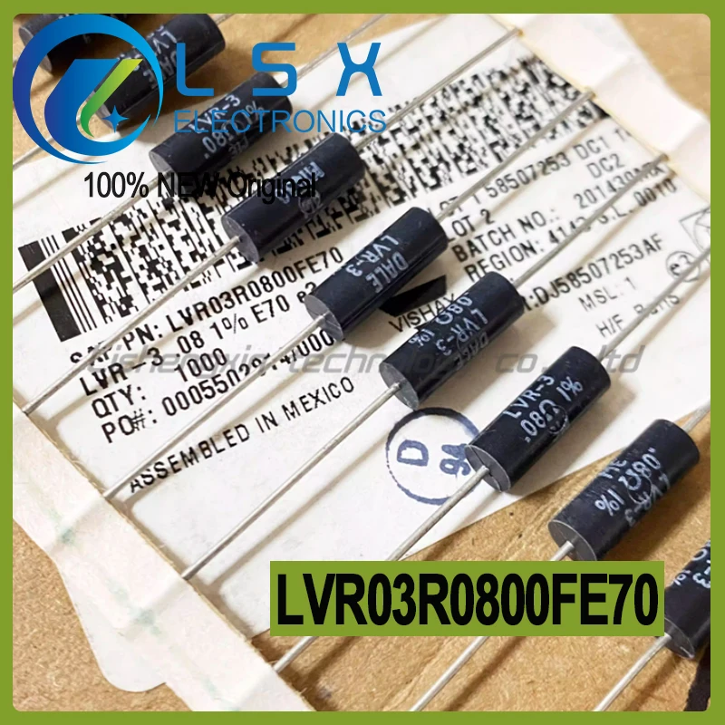 10pcs LVR-3 3W 0.08R LVR03R0800FE70 80mR Wire-wound resistor  New and Original