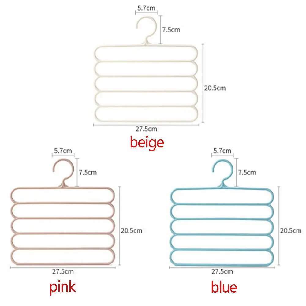 5 Layers Trousers Hangers Household Multi-layer Thickened Clothes Storage Holders Multifunctional Pants Towel Scarfs Racks