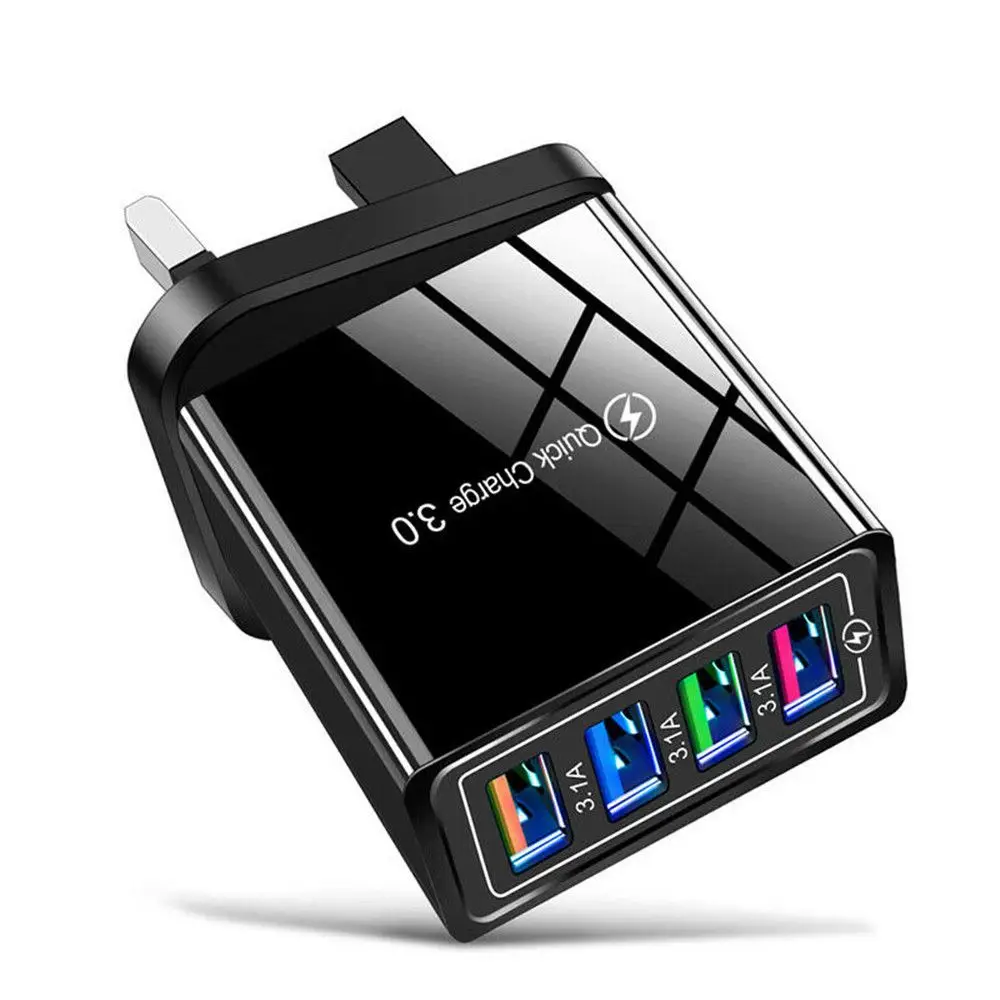 

Универсальное сетевое зарядное устройство с 4 USB-портами