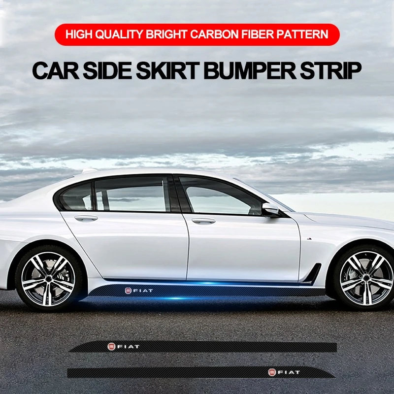 

2 шт. накладки на пороги автомобиля, декоративные наклейки из карбона для Fiat 500, Punto, 124, 500 Bravo, Stilo, Panda, Abarth, Tipo, Viaggio
