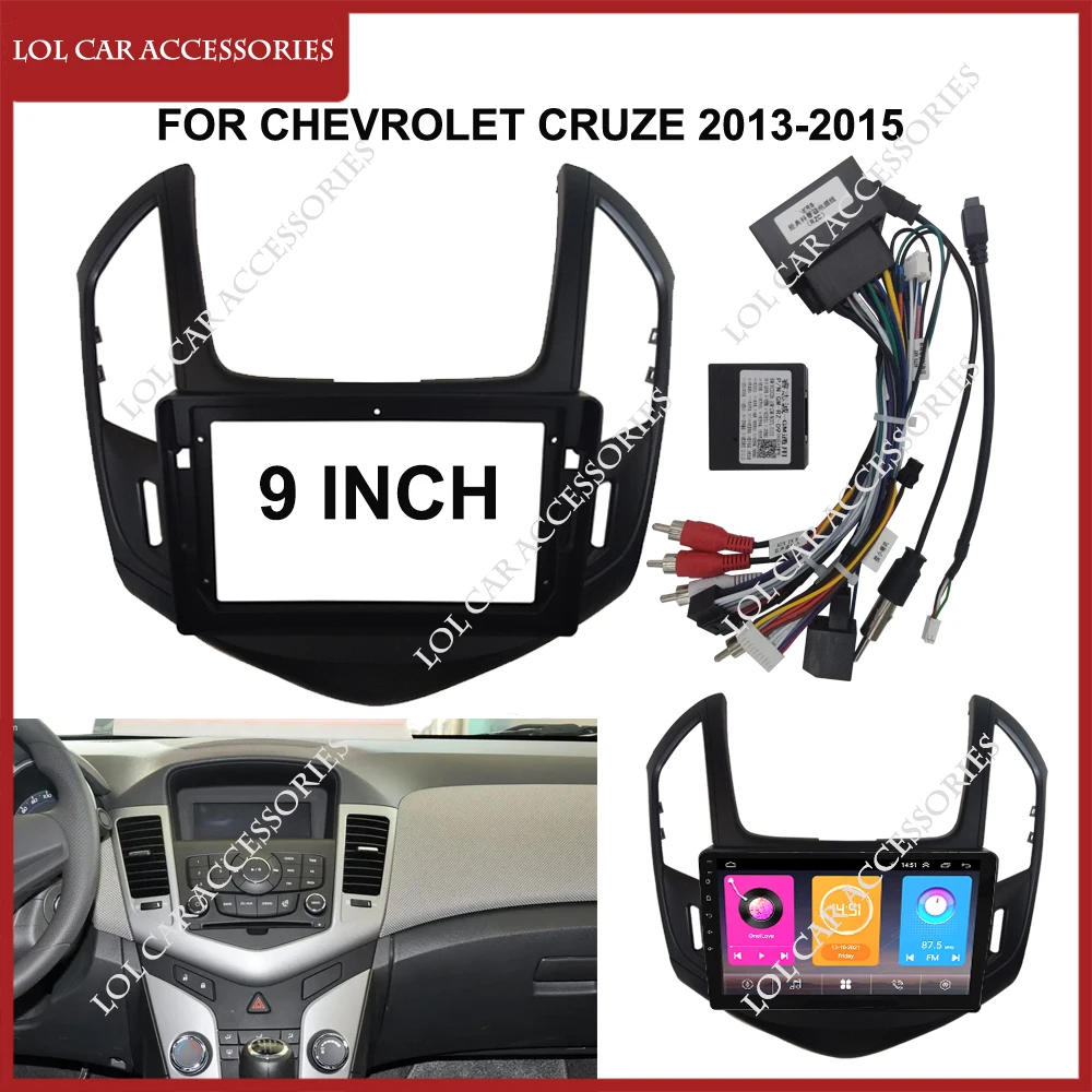 9 pollici per CHEVROLET CRUZE 2013-2015 autoradio Android Stereo GPS MP5 Player pannello involucro telaio Fascia 2Din unità principale copertura del