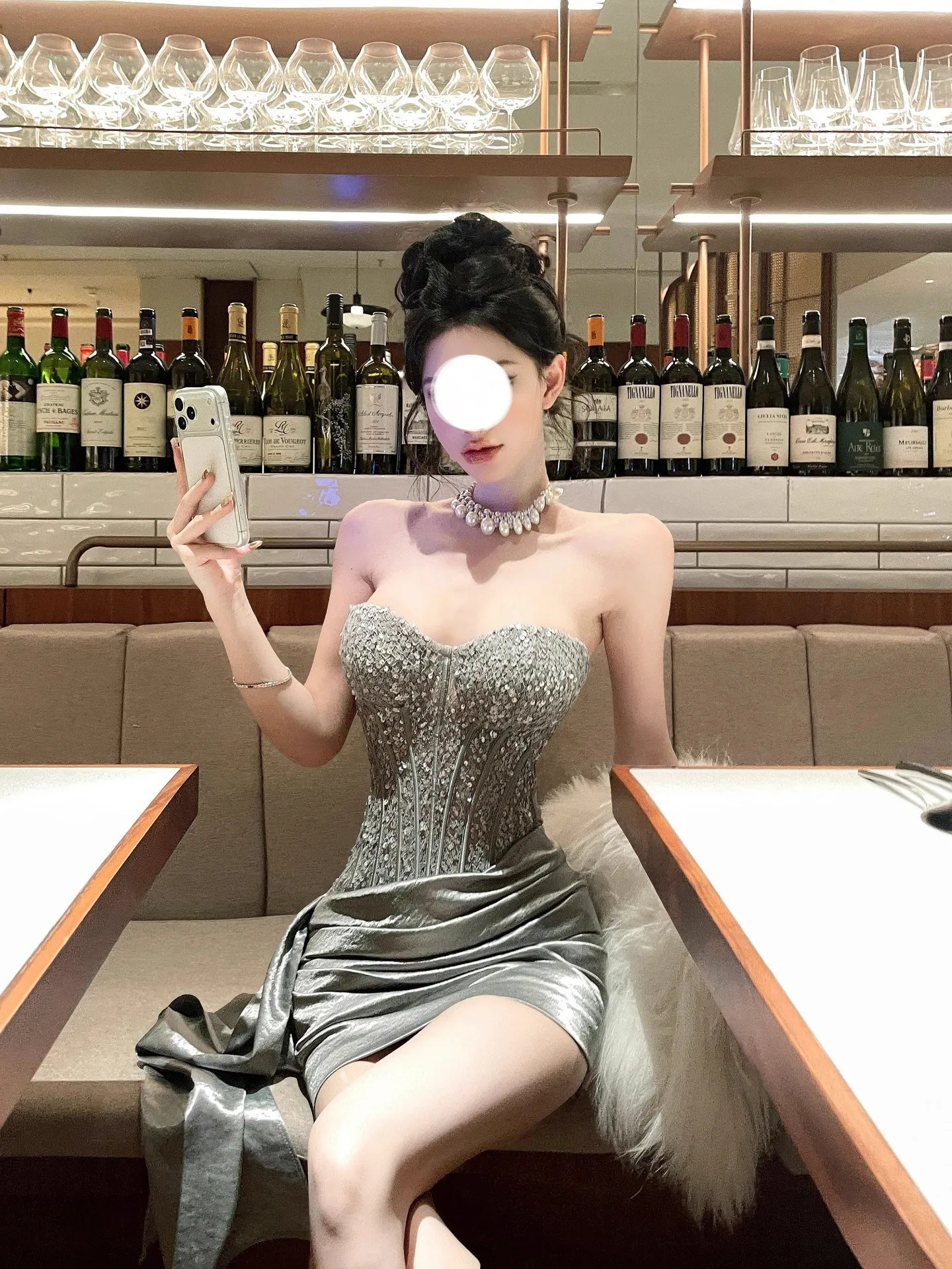 

Сексуальная блестящая женская осенне-зимняя облегающая короткая юбка с высокой талией из полиэфирного волокна без рукавов