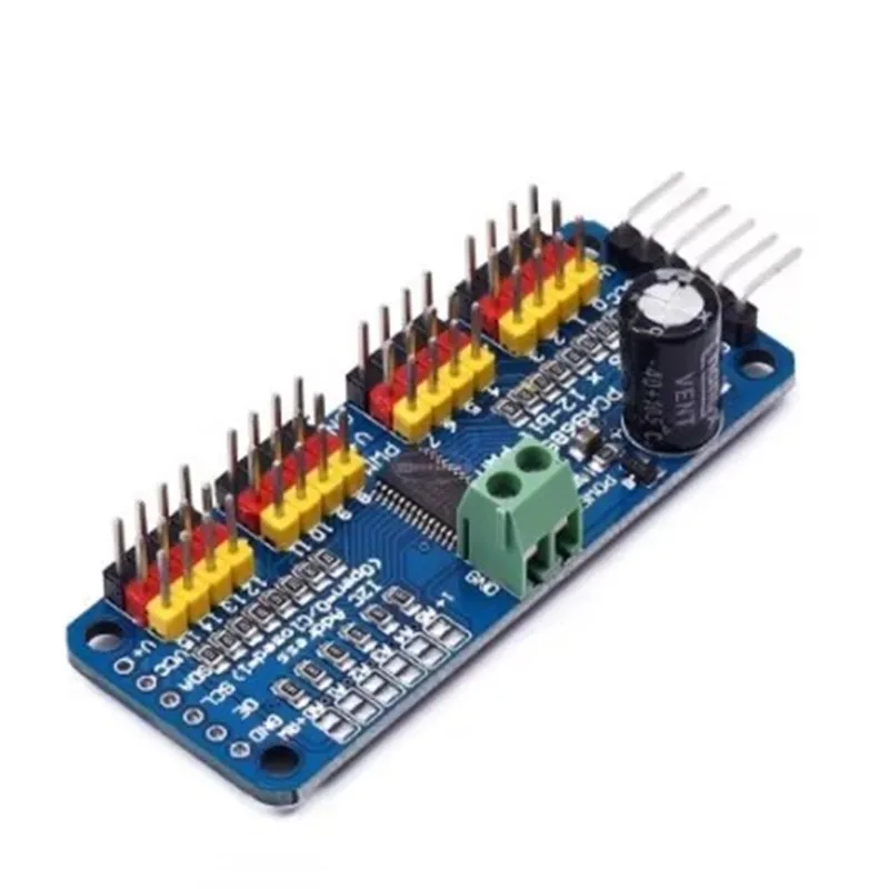 

16-канальный 12-битный модуль PCA9685PW PWM/Servo Driver-I2C интерфейса PCA9685, защитный модуль Raspberry pi, серводвигатель