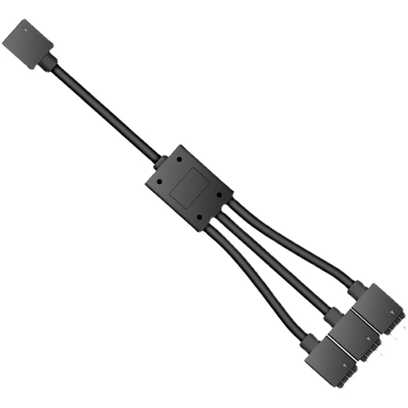 อะแดปเตอร์พัดลมไฟ ARGB 3 พินเป็น 4 พิน พร้อมตัวแยก 3 ทาง 5V/3 พิน ADD-RGB เป็นอะแดปเตอร์ 12V/4 พิน ซิงค์กับเมนบอร์ด