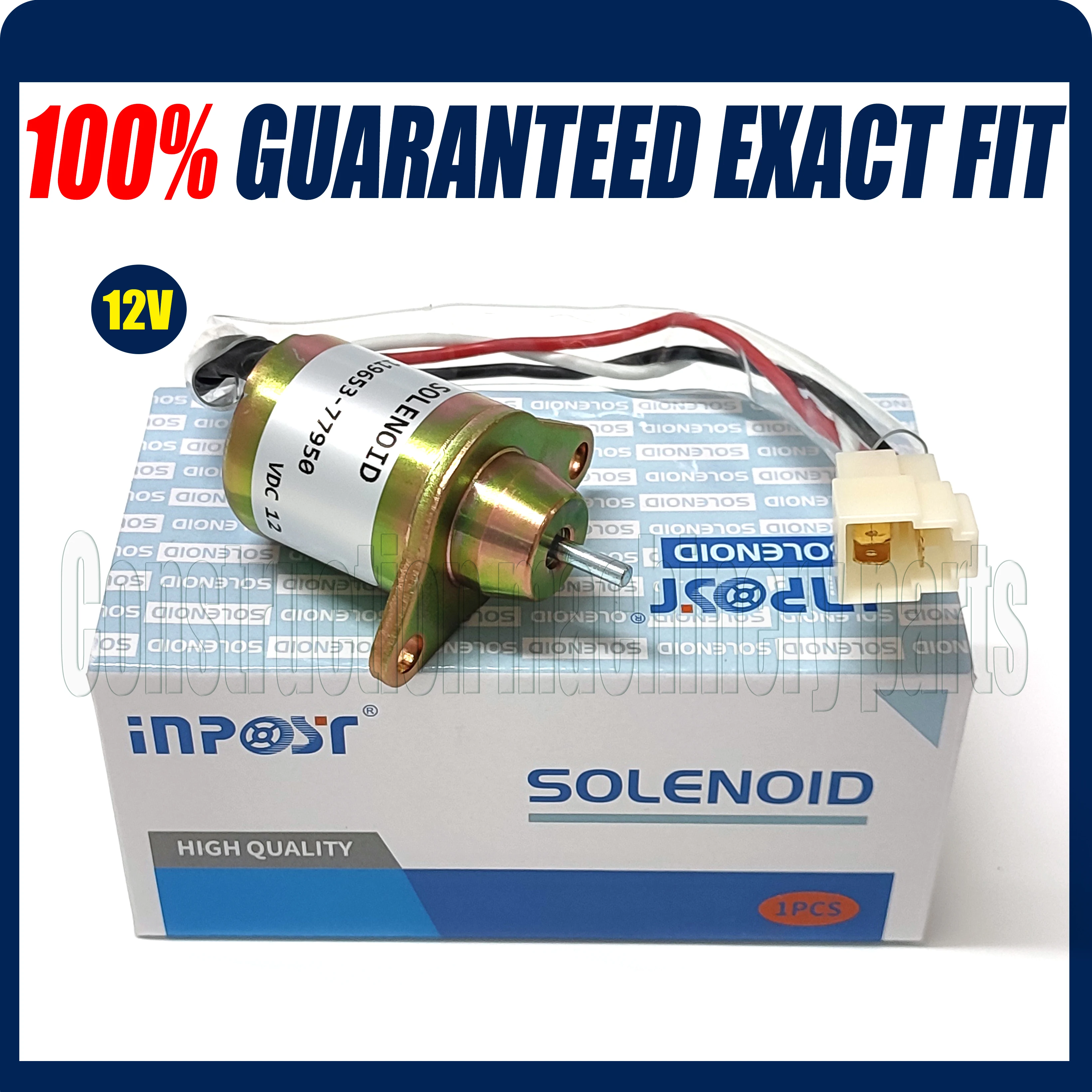 

New 12V Solenoid 150-5-86400435-0 1503ES-12S5SUC5S M806808 For Yanmar 4TNV94L 4TNV98L 4TNV106- R55-7 R60-7 3TNE84 3TNA72 3TNE68