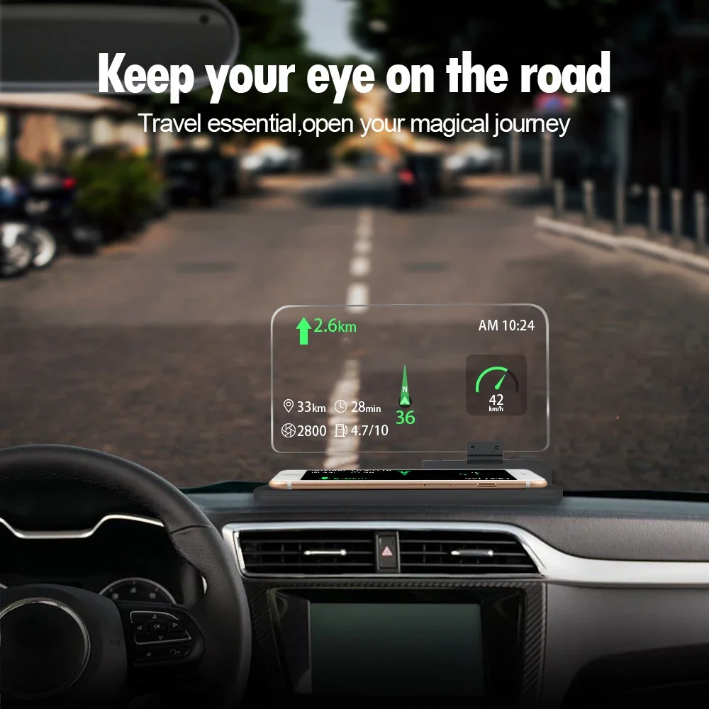 M6S OBD2 HUD Digitales Auto-Head-Up-Display Windschutzscheiben-Projektor Tachometer Wassertemperatur Spannung Auto-Zubehör Bordcomputer – Detail 23