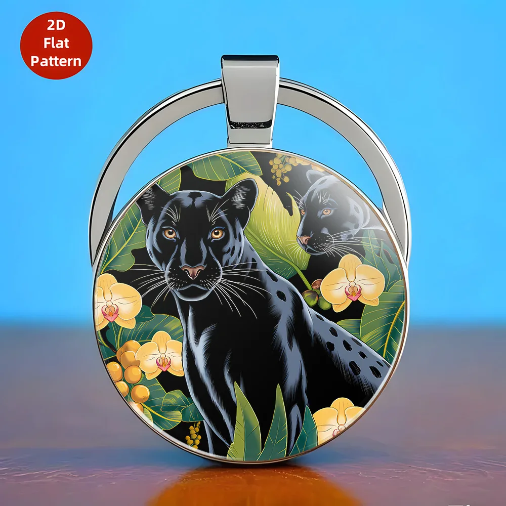 panther keychain Characters Funny Keychain Accessories Charm Backpack Pendant Keyring Gifts For Friends