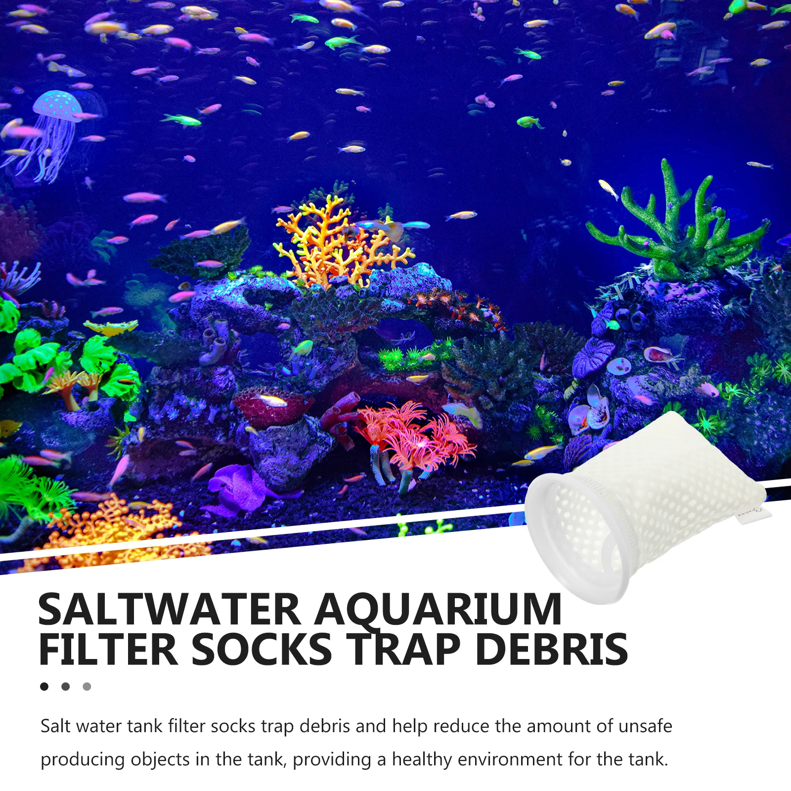 

11pcs Fish Tank Filter Socks 3D Honeycomb Washable Aquarium Filtering Bags For Saltwater Freshwater Tanks Replacement Pads