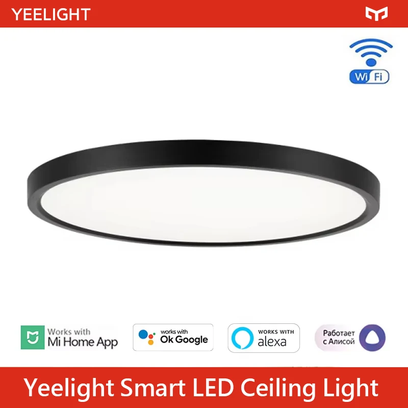 

Yeelight Smart LED Потолочный светильник Ультратонкий корпус Теплый или холодный белый свет Тонкость 30 мм Wi-Fi Smart Voice Управление приложением