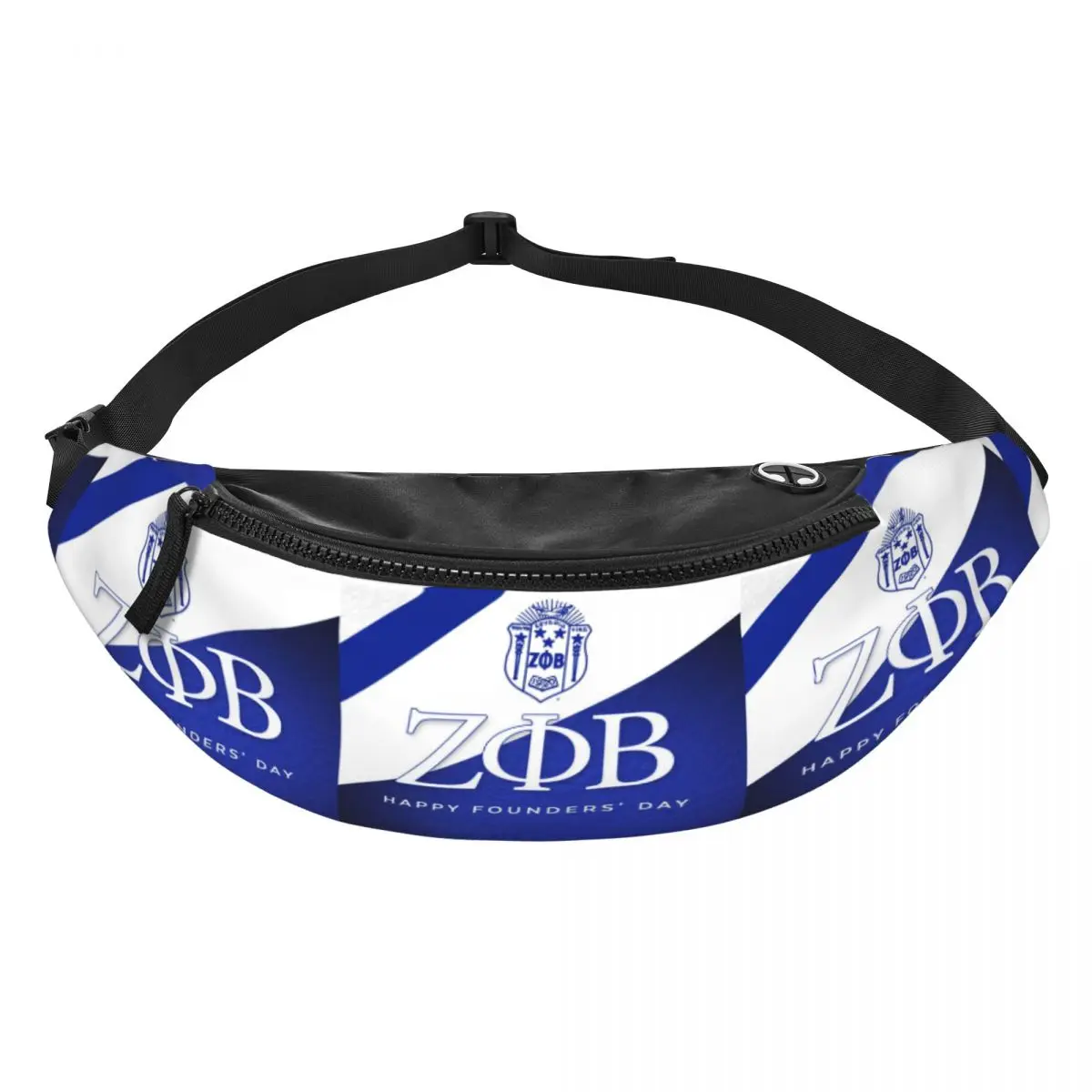 Zeta Phi Beta Greek Letter Fanny Pack, Ciclismo e Acampamento, Homens e Mulheres, Bolsa de Cintura Crossbody, Bolsa de Dinheiro, Moda, ZOB