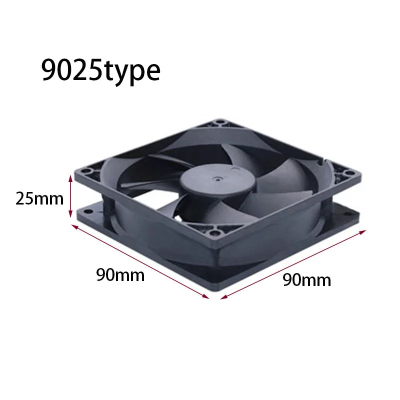 (90X90X25Mm) 9025 Kipas Pendingin DC5V/12V/24V 2Pin untuk Chassis Power Supply Inverter Casing Komputer Pendingin Bantalan Lengan