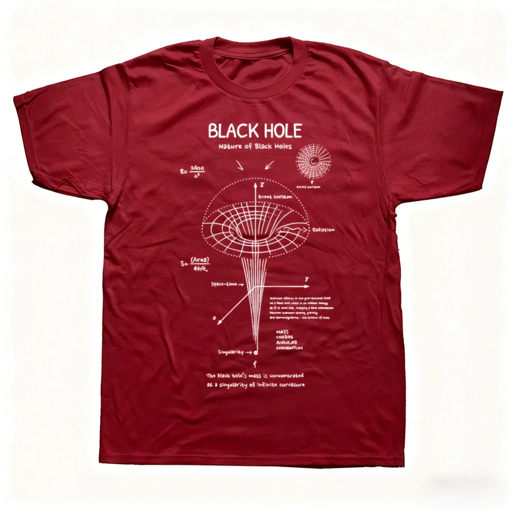 Funny Black Hole Physics T-shirts Men Women's Fashion Casual Tshirt 100% Cotton Loose Oversized Solar System Astronomy T Shirt