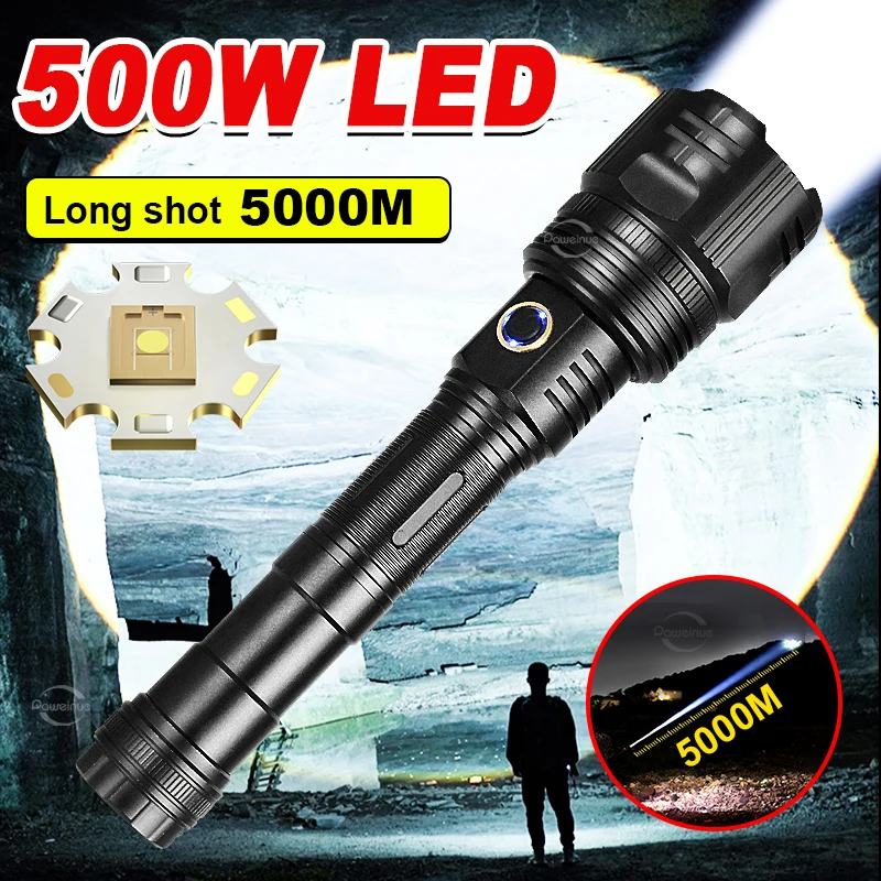 

Super Bright High Power LED Flashlight 3modes IPX6 Waterproof Zoomable Usb Rechargeable Flashlight Most Powerful Torch Light