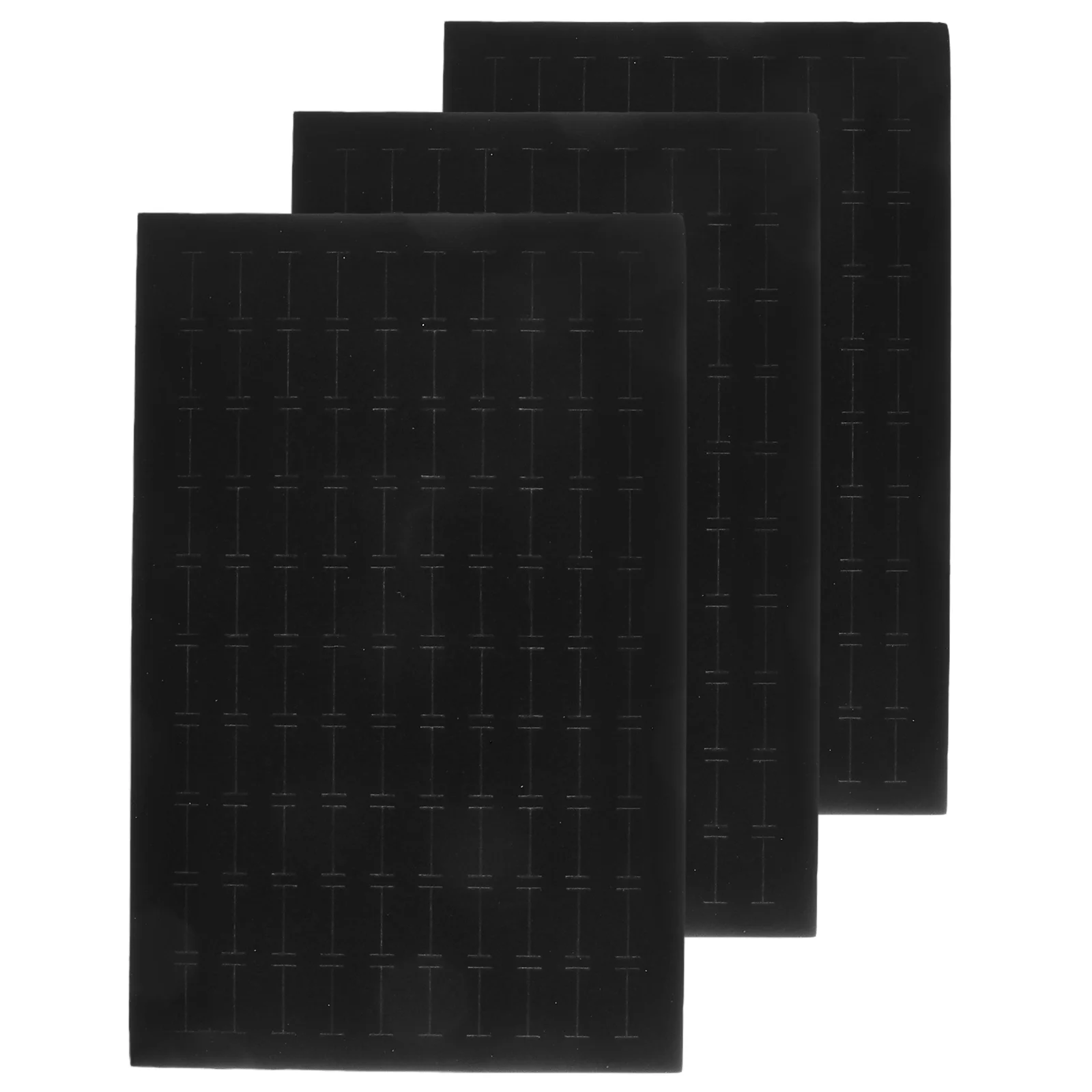 

3 Pcs Foam Pads for Earrings Jewelry Box Decorative Serving Tray Display Sponge Mat Black Boxes