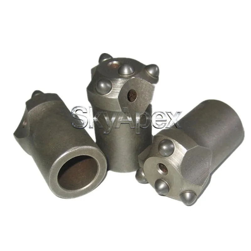 1PC Industrial Cold Press Button Bit Column Triangular Plum Blossom For Mining Tunnel Hard Rock Drill YT28 Pneumatic Rock Drill