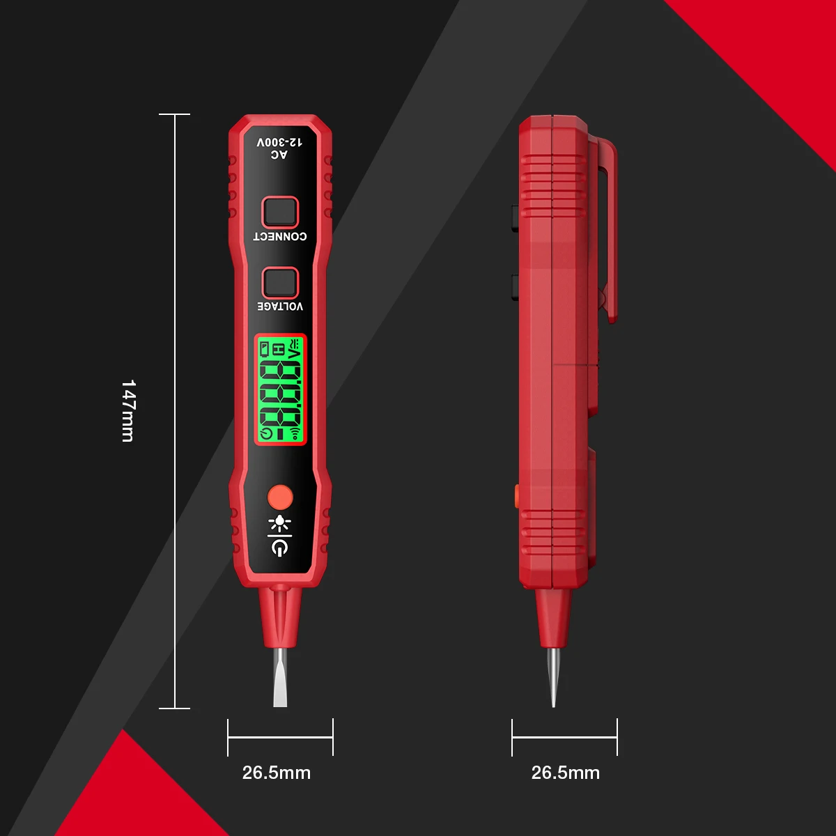 HABOTEST HT89A AC 12-300V Voltage Tester Non-Contact Electrical Pen AC Voltage Detector