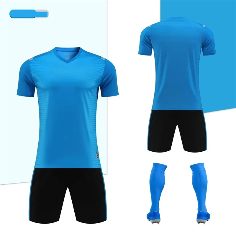 الجملة ملابس كرة القدم للرجال مخصصة لكرة القدم جيرسي مع شعار وأرقام كرة القدم الموحدة #5