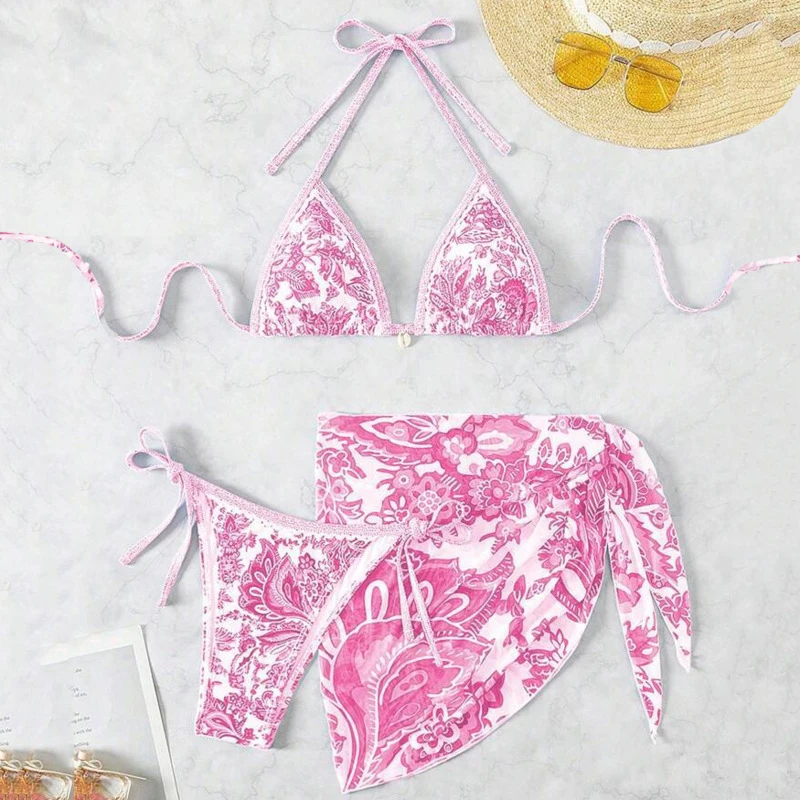 

2026 сексуальные женские купальники бикини, женские купальники из трех предметов, пляжная одежда для купания, купальные костюмы, бразильский комплект бикини, купальщица в бассейне