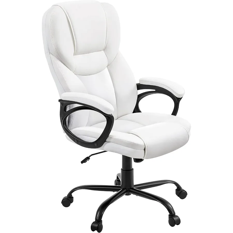 

Офисное кресло Yaheetech с высокой спинкой и обивкой из искусственной кожи Эргономичный дизайн для расширенного компьютерного использования и встреч