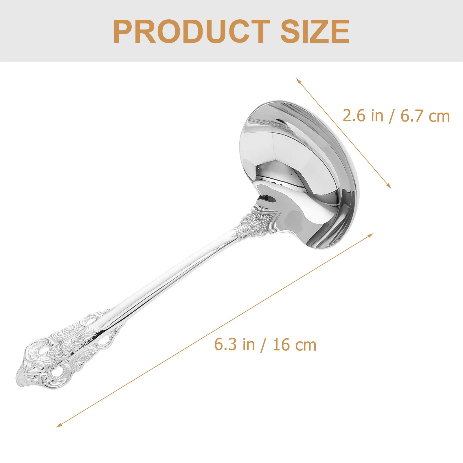 

Stainless Steel Soup Ladle Large Capacity Ergonomic Handle for Hot Pot Cooking Serving Kitchen Utensil Ladle Spoon