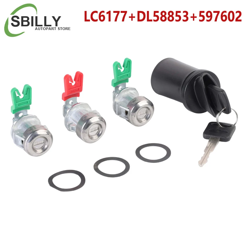 LC6177 DL58853 597602 Interruptor de Encendido con 2 Llaves para Ford E150 E250 E350 Econoline Van 1997-2020