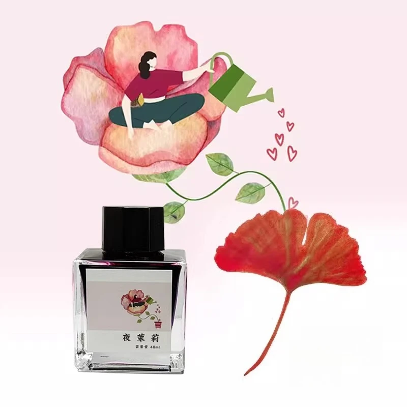 50ML Colorful Fountain Pen Ink Non-Carbon Chromatography Ink Peach Dream Smooth Writing Stationery