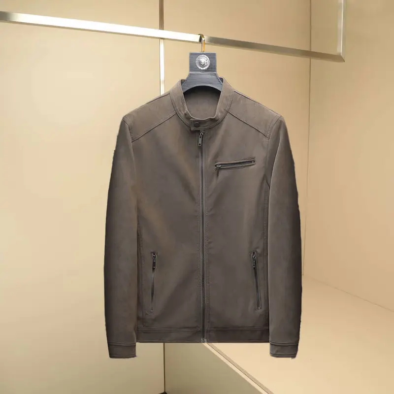 

Мужская кожаная куртка American High Street Motorcycle Style, весна-осень, кожаный жилет, высококачественная искусственная кожа (ПУ)