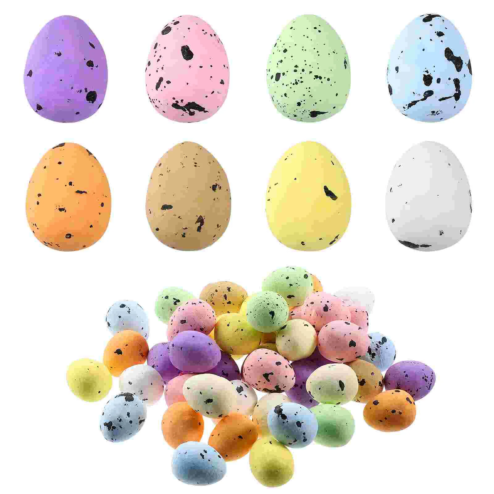 

100 Pcs DIY Easter Eggs Festival Crafting Supplies Party Foam for Fake The Bird's Nest Decorations Favors Ornament