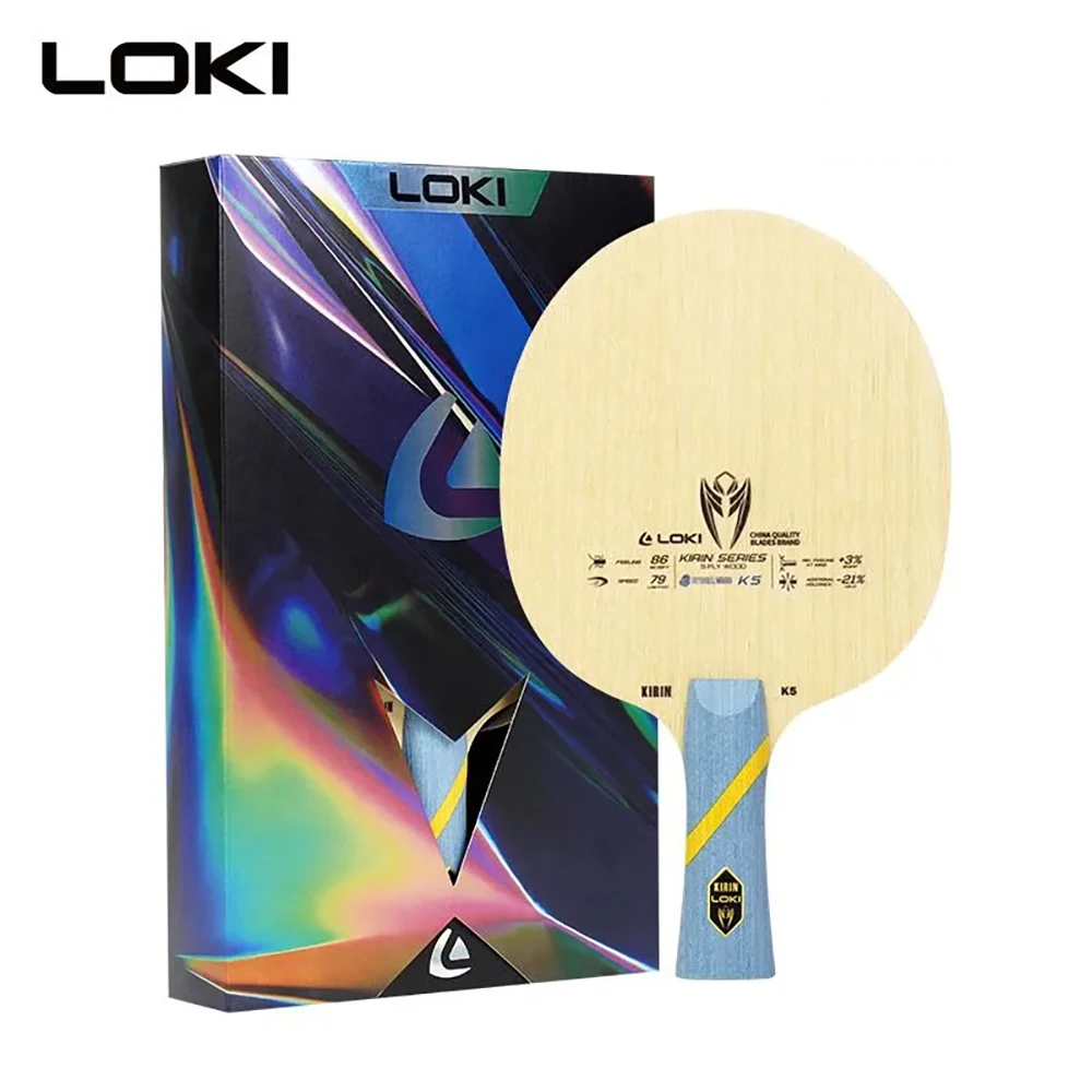 

Professional LOKI K5 Table Tennis Blade 5 Layer Soild Wood Ping Pong Paddle Original Table Tennis Racket With Box