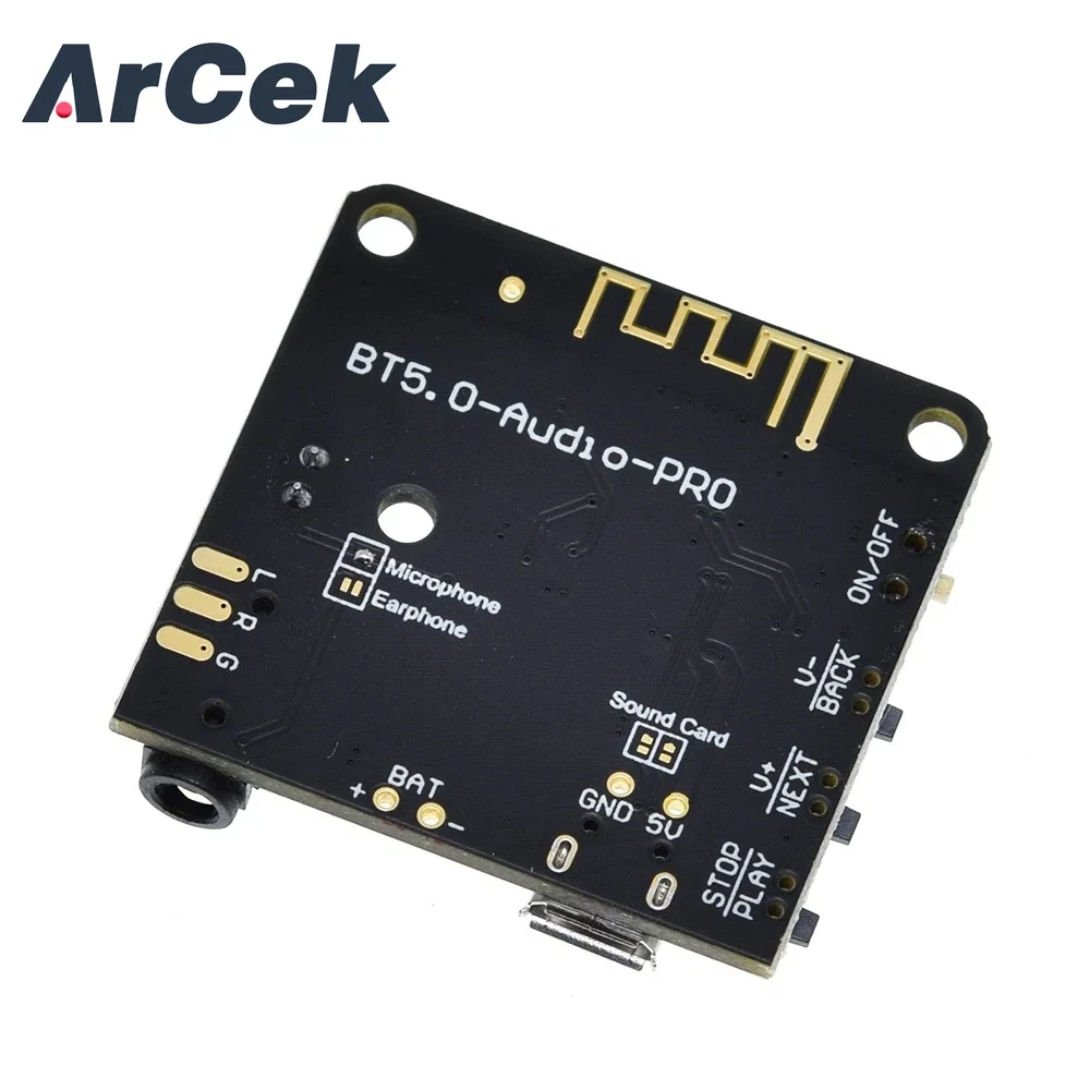 Mini Bluetooth 5.0 MP3 Decoder Board Audio Receiver MP3 Lossless Player Wireless Stereo Music Amplifier Module