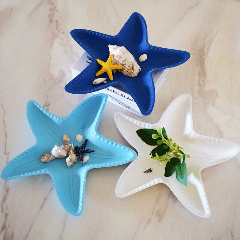 

Mediterranean Wooden Creative Starfish Plates, Trays, Decorative Ornaments, Coffee Tables, Entrance Halls, Living Dining Rooms,