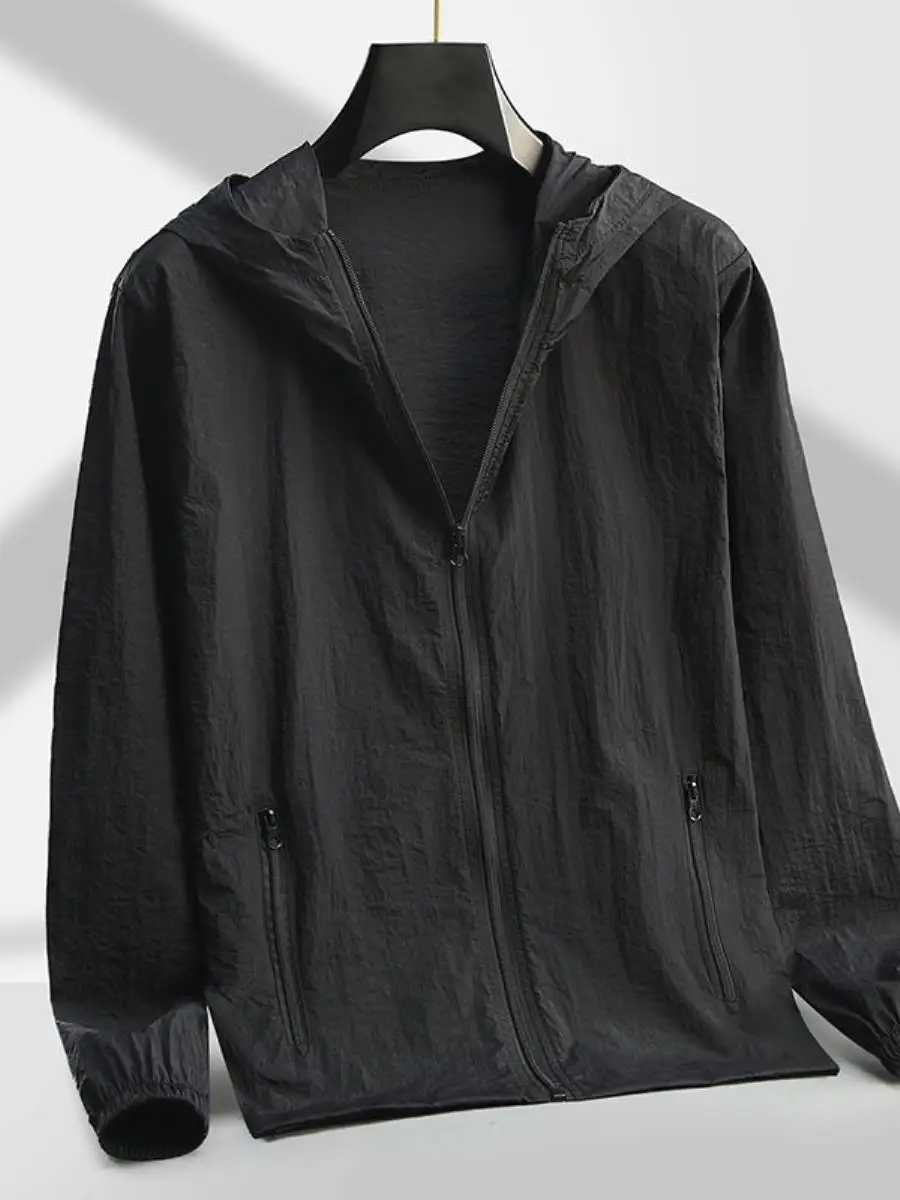 

Летняя мужская легкая куртка с защитой от солнца, дышащая, для пар, с капюшоном, для активного отдыха, ультратонкая