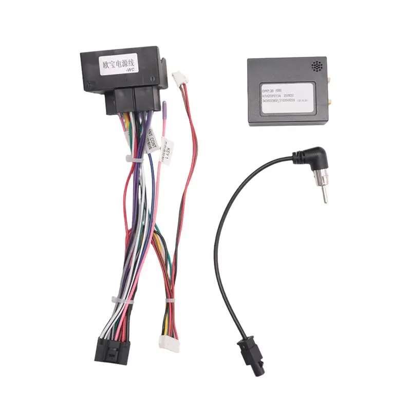 A54K-Black Radio Power Cable With Canbus Box For Opel Astra H Zafira B Power Wiring Harness For Android Headunit Installation Ad