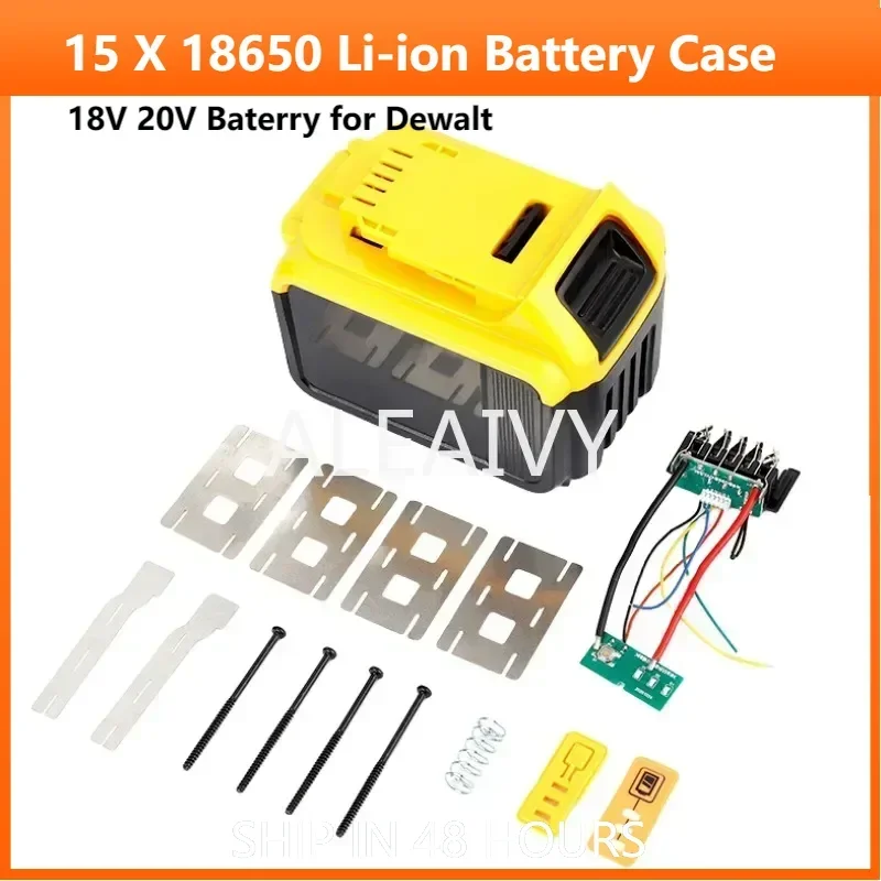 15 X 18650 Li-ion Battery Case Charge Protection Circuit Board PCB 18V 20V Baterry for Dewalt DCB183 DCB200 Li-ion Battery Case