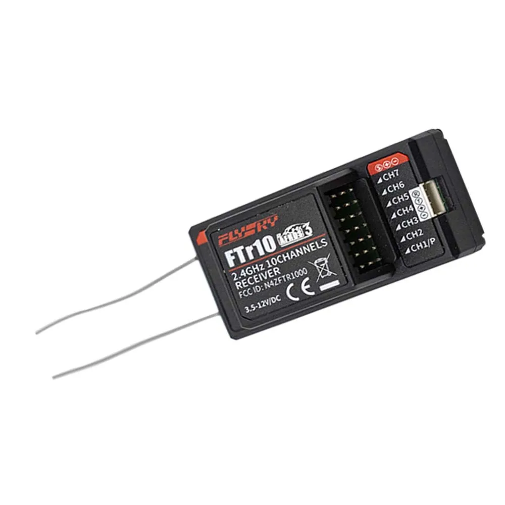 FlySky FTr10 Receiver 2.4G 10CH Two-Way Dual Antenna for Airplane glider helicopter multi-axis aircraft Flysky PL18 transmitter