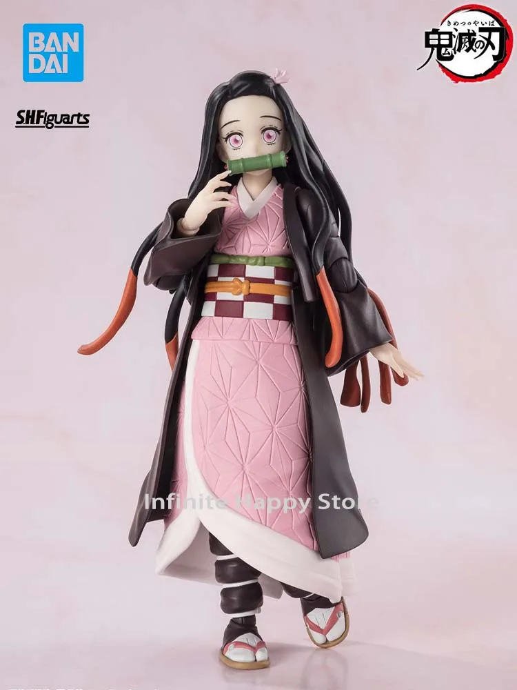 

In Stock Original Bandai S.H.Figuarts Demon Slayer SHF Kamado Nezuko Kawaii Action Figure PVC Collection Toys Model Genuine Gift