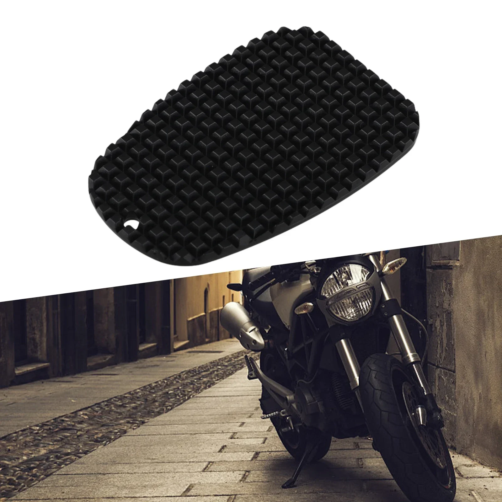 

Side-Stand Kickstand Non Slip Plate Motorcycle Extension Support Foot Pad Plastic Moto Supporting Mat Replacement 90 × 60 Mm